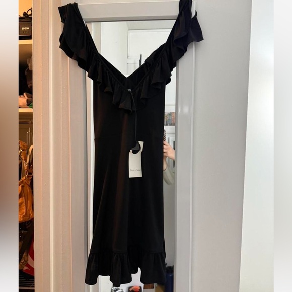 Privacy Please Black Ruffle Dress - Picture 4 of 6